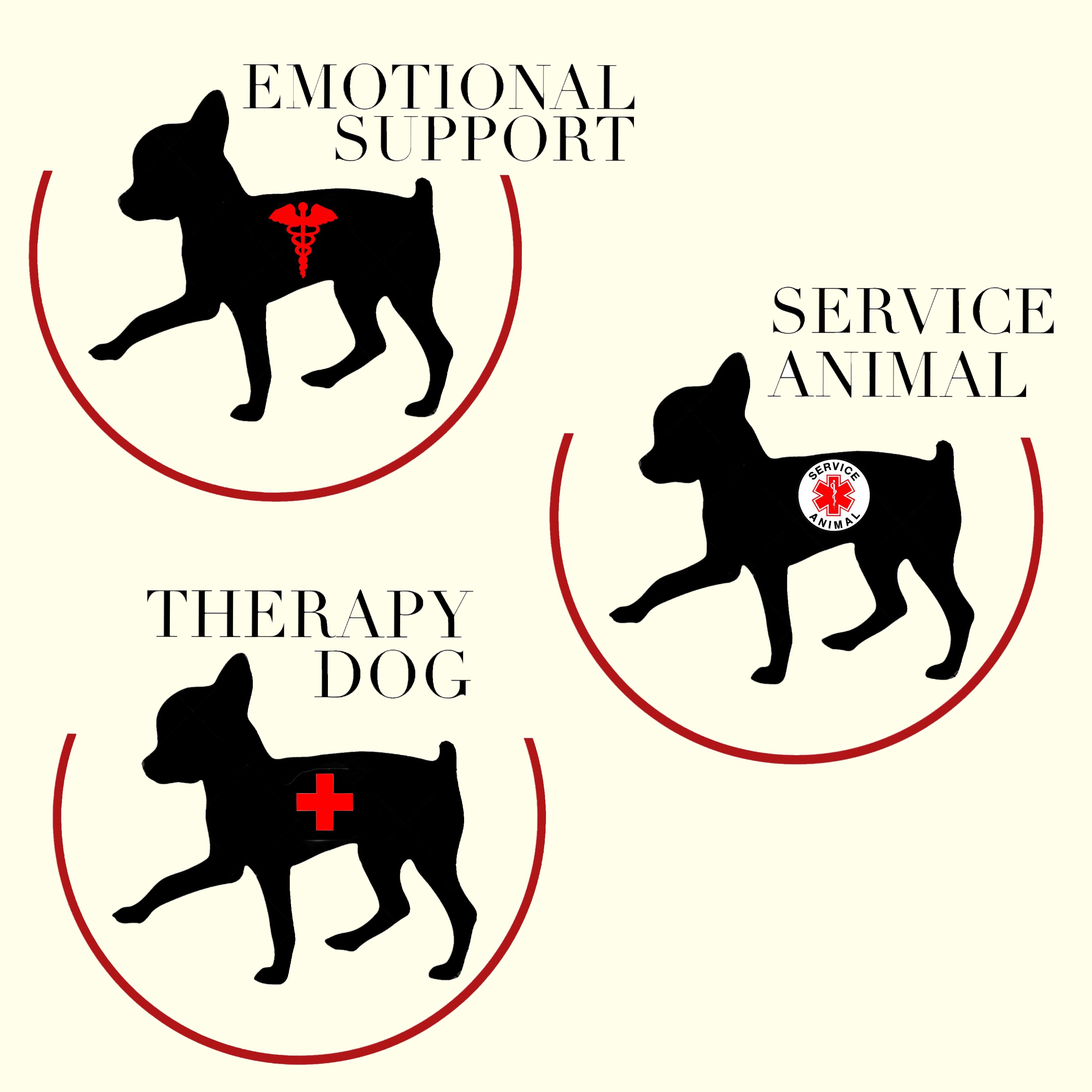 Emotional support hot sale and service animals